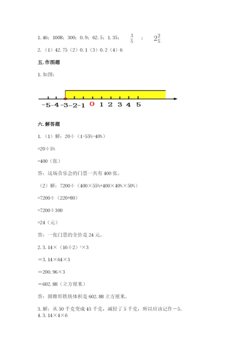 六年级下册数学期末测试卷及完整答案（夺冠系列）.docx