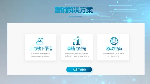 蓝色电子数码科技年终工作总结PPT