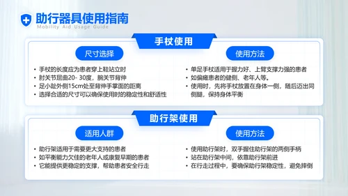 蓝色商务风康复医疗产品使用指南PPT