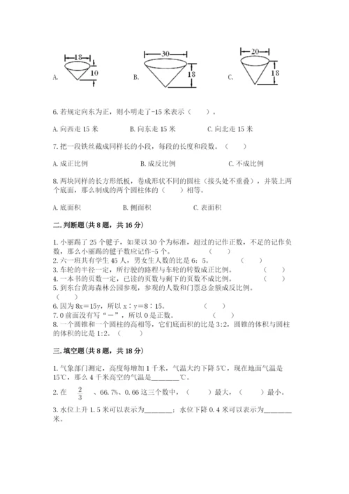 小升初六年级期末测试卷精品（有一套）.docx