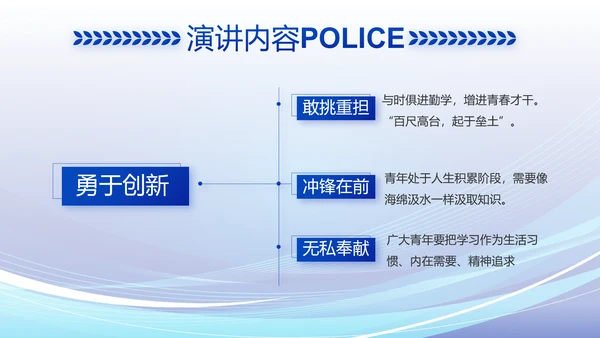 蓝色大气警察公安派出所工作总结动态PPT模板
