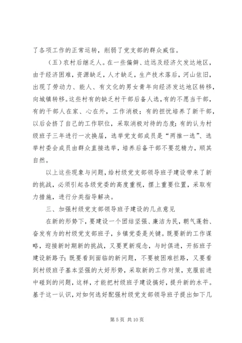 村级党支部领导班子调研报告.docx