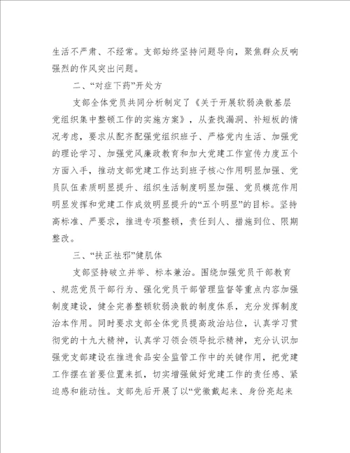 整顿软弱涣散党支部心得体会