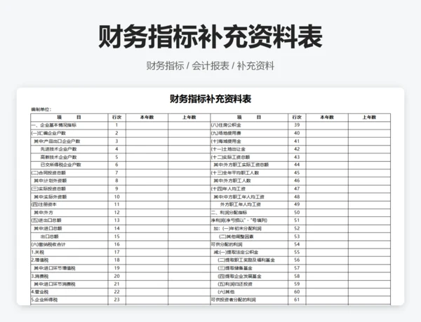 外商投资企业会计报表
