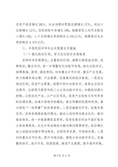 市政办国民经济发展计划.docx