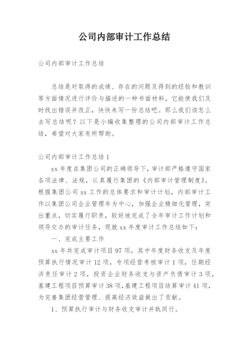 公司内部审计工作总结.docx