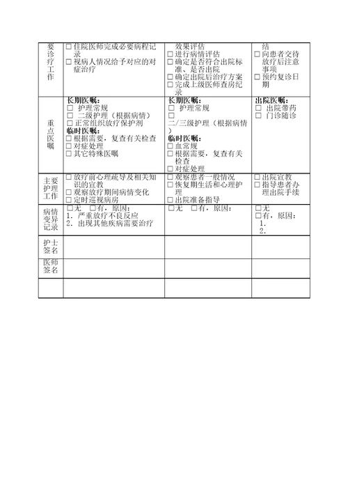 宫颈癌放射治疗标准流程