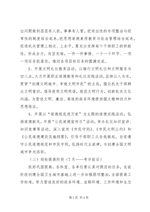 人口计生委创建文明城市工作实施方案.docx
