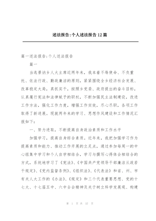 述法报告-个人述法报告12篇.docx