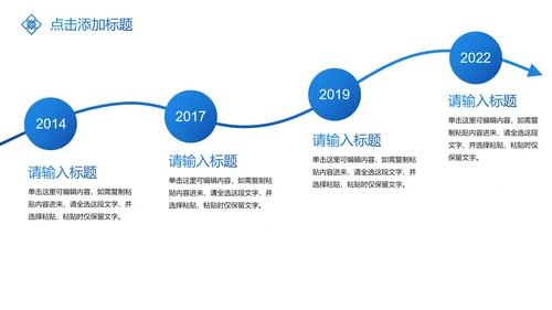 蓝色渐变实景企业发展大事记历程时间轴PPT模板