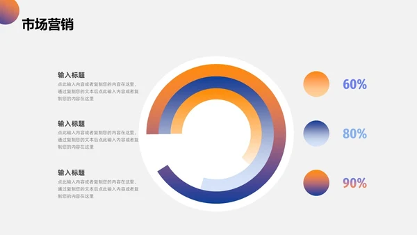 橙色渐变简约商务风公司介绍PPT模板