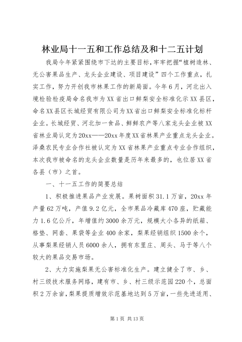 林业局十一五和工作总结及和十二五计划.docx