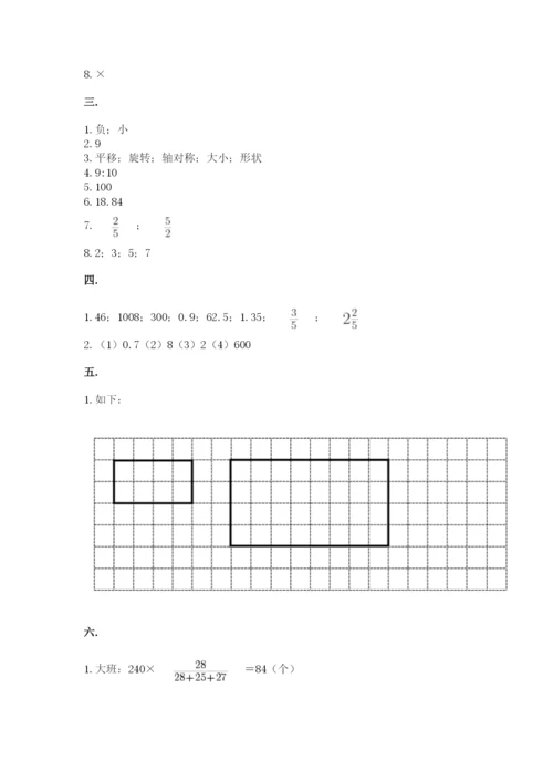 河南省平顶山市六年级下册数学期末考试试卷附答案（名师推荐）.docx