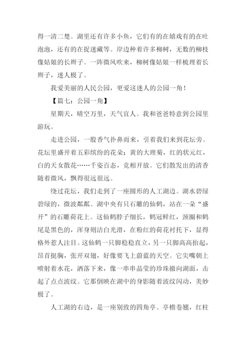 公园一角作文500字.docx