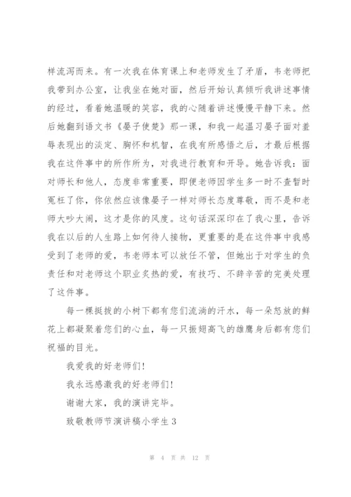 小学生致敬教师节主题演讲稿6篇.docx