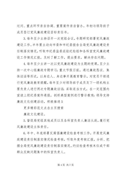安监局党风廉政建设党组主体责任清单 (2).docx