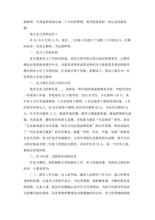 语文实习老师总结5篇.docx