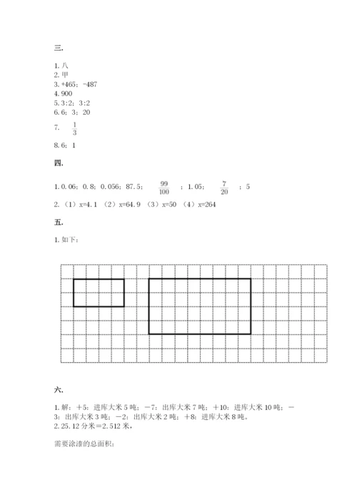 人教版六年级数学小升初试卷【满分必刷】.docx