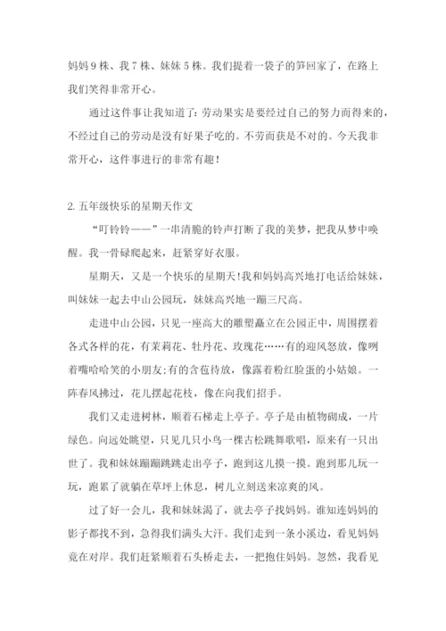 五年级快乐的星期天作文.docx