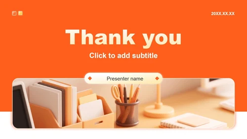 橙黄色商务风大学生个人求职简历PPT主题模板