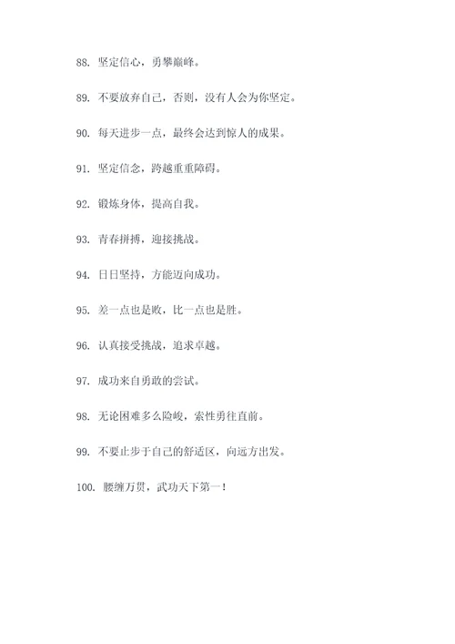 武术励志标语绘画素材大全