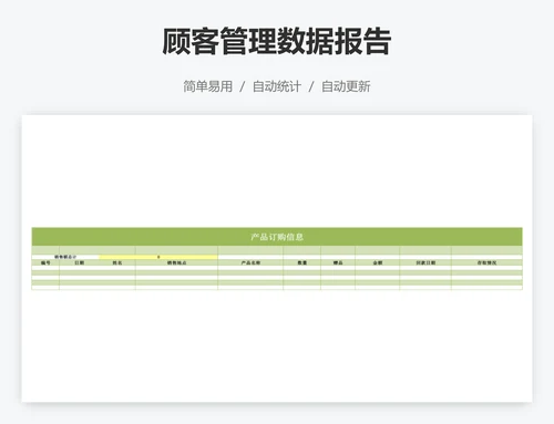 顾客管理数据报告