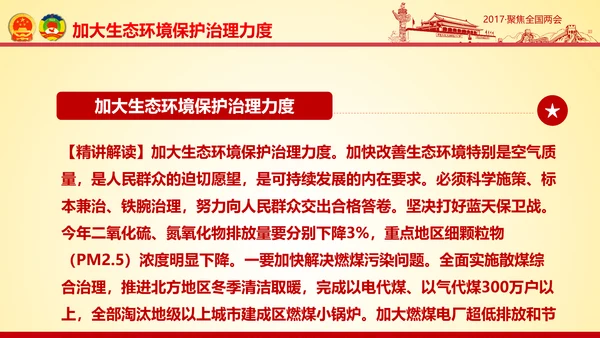 撸起袖子加油干聚焦两会党政大气PPT模板