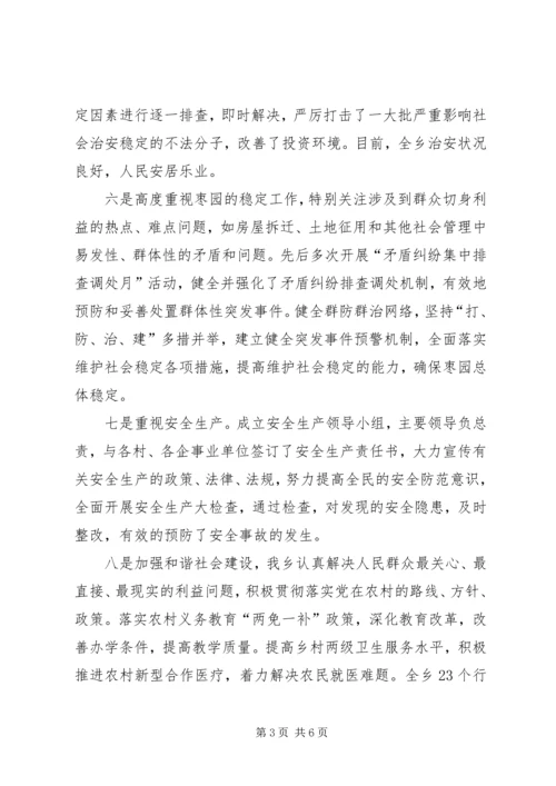 乡镇长某年终述职述廉报告范文.docx
