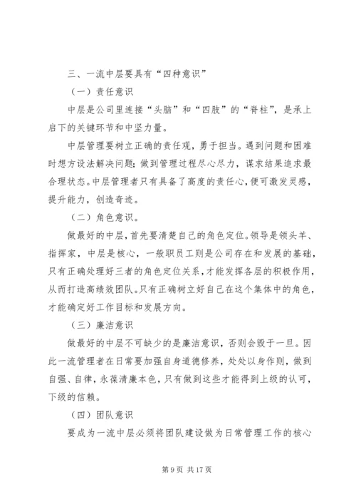 学习如何做一个优秀中层干部有感1.docx