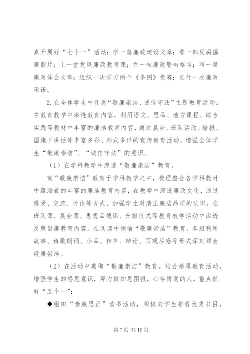 双城廉政文化进校园活动方案.docx
