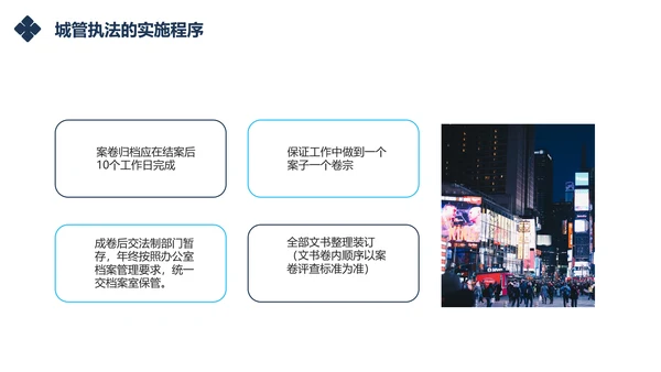 城市管理综合执法局城管执法程序通用PPT模板