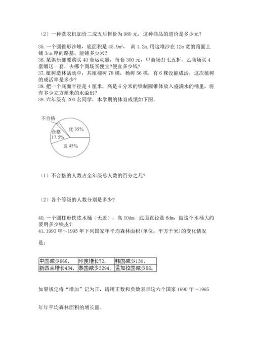 小升初数学应用题50道精品【易错题】.docx