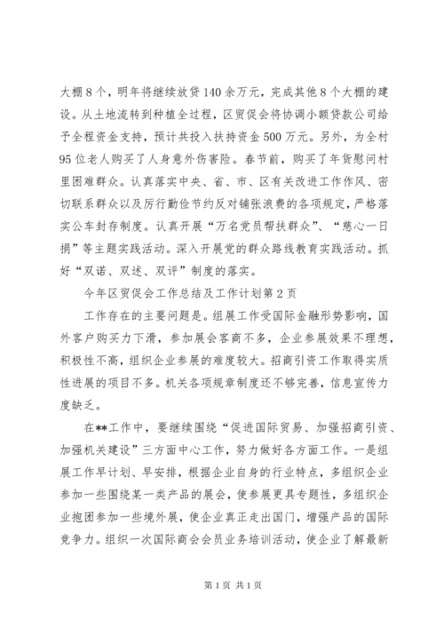 区贸促会工作总结及工作计划.docx