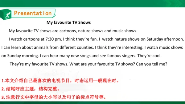 Unit5 TV shows Lesson3同步课件