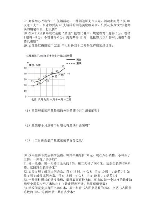 六年级小升初数学解决问题50道加答案下载.docx