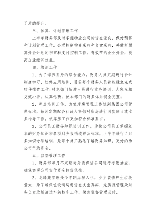 2022财务上半年工作总结及下半年工作计划五篇范文.docx