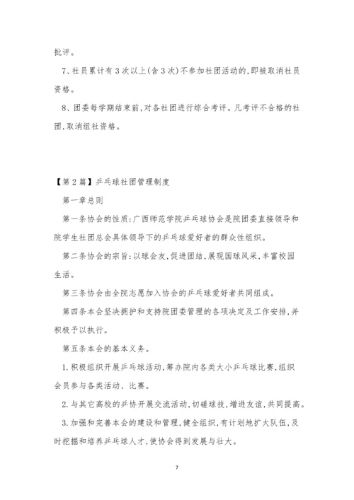 社团管理管理制度15篇.docx