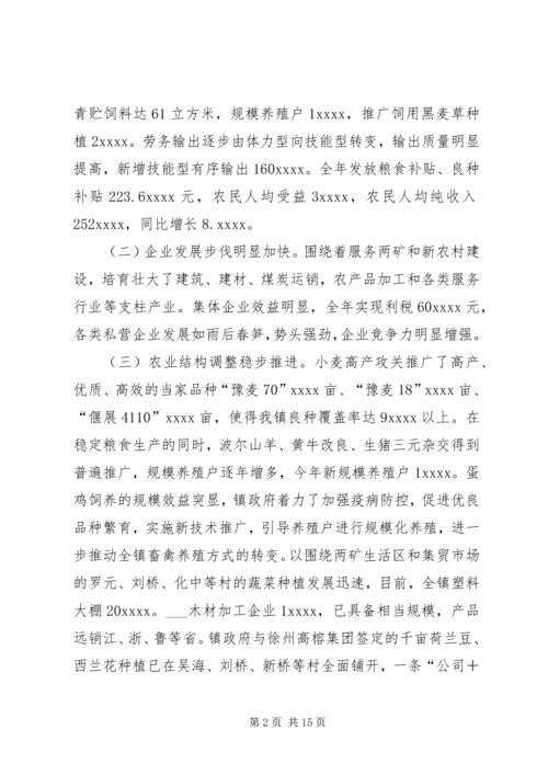 乡镇某年度工作总结及某年工作计划.docx