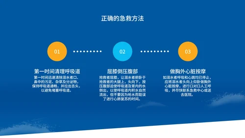 蓝色指示牌校园防溺水安全教育PPT模板