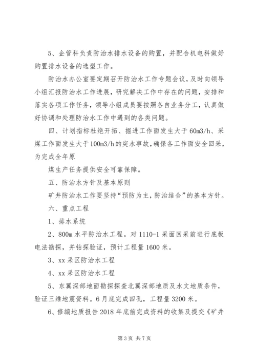 新五XX年度防治水工作计划(1).docx