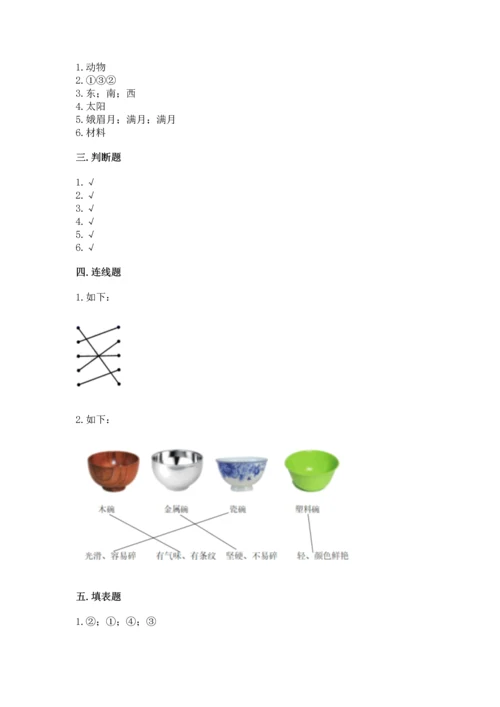 教科版二年级上册科学期末测试卷【名校卷】.docx