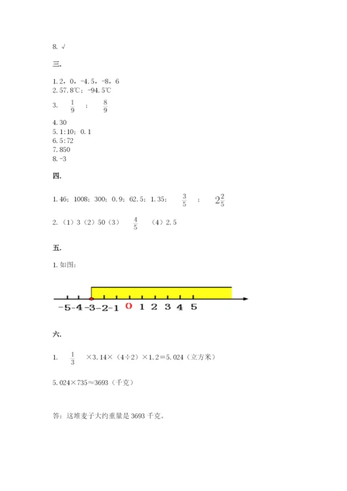 青岛版数学小升初模拟试卷带答案（能力提升）.docx