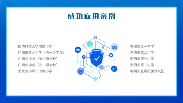 蓝色简约智能校园平安校园主题PPT模板主题班会
