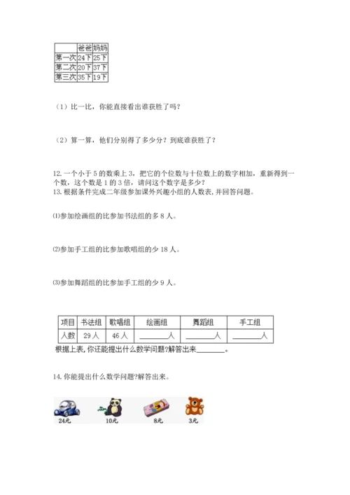 小学二年级数学应用题50道附参考答案（预热题）.docx
