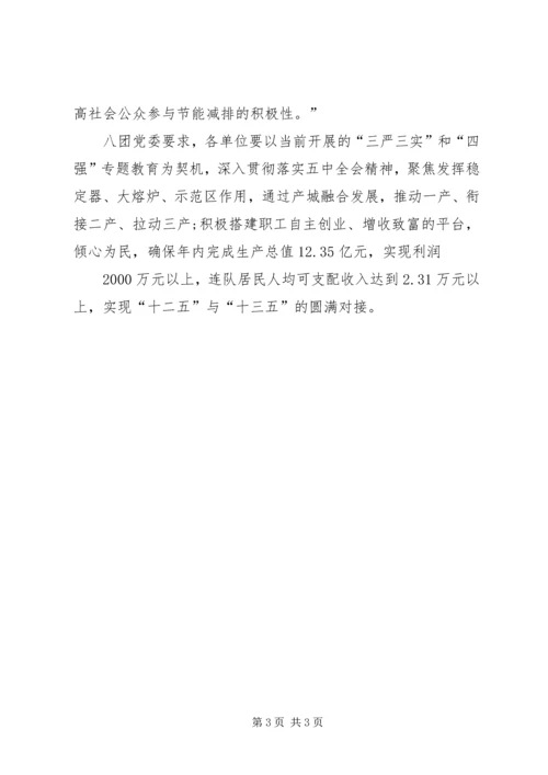 兵团学习贯彻十八届五中全会精神简报.docx