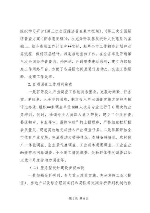 市统计局上半年工作总结及下半年工作计划 (3).docx