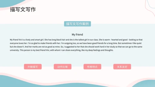 蓝色简约风英语写作结构课件PPT