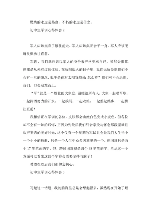 初中生军训心得体会(15篇)（二）.docx