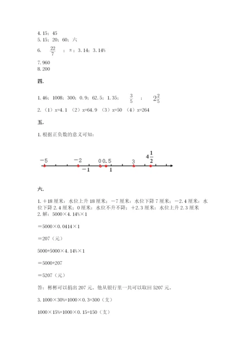 最新版贵州省贵阳市小升初数学试卷及参考答案【典型题】.docx