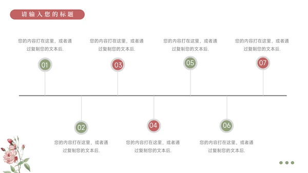 文艺花束创意项目策划PPT模板